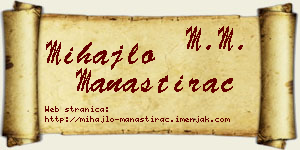 Mihajlo Manastirac vizit kartica